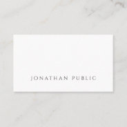 Create Your Own Minimalist Beautiful Plain Luxury Business Card at Zazzle