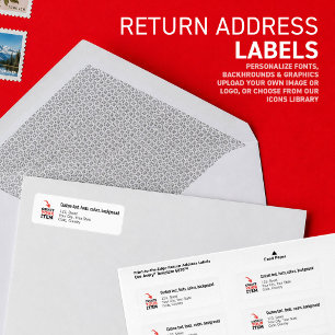CREATE-YOUR-OWN Minimalist Custom logo and address Label