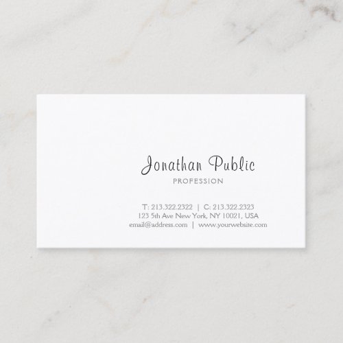 Create Your Own Minimalist Elegant Modern Simple Business Card