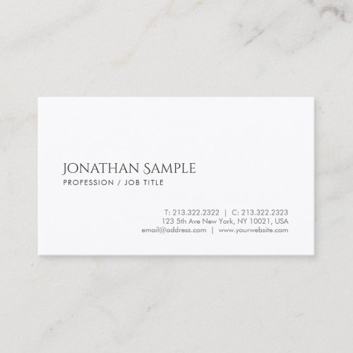 Create Your Own Minimalist Elegant Professional Business Card