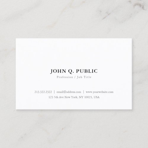 Create Your Own Minimalist Elegant Simple Modern Business Card