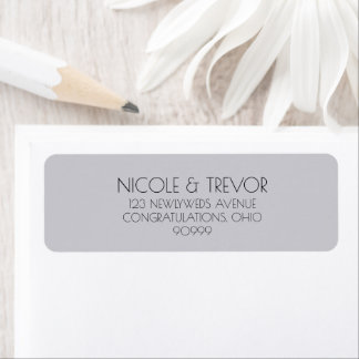 Create Your Own Minimalist Return Address Wedding Label