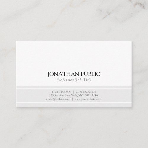 Create Your Own Minimalist Sleek Design Elegant Business Card