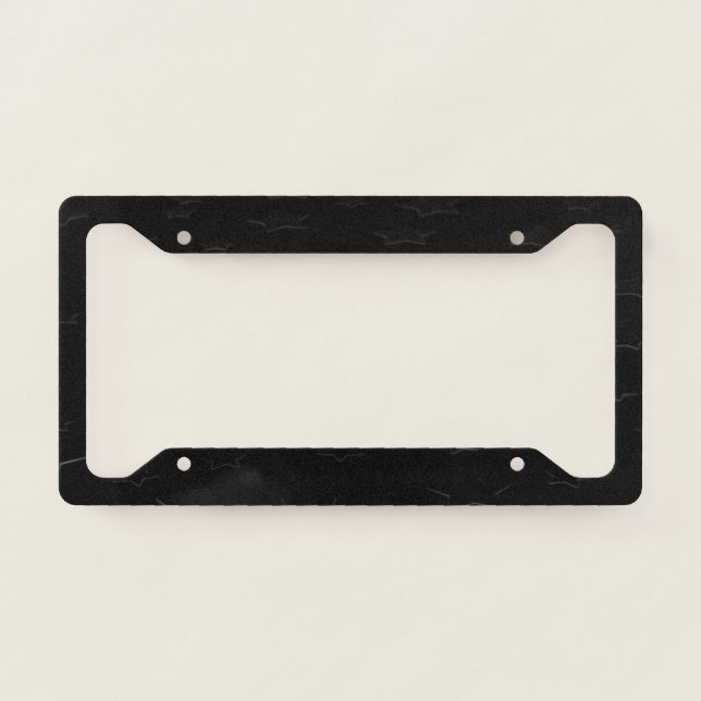 Create Your Own Minimalist Star Background - Black License Plate Frame (Front)