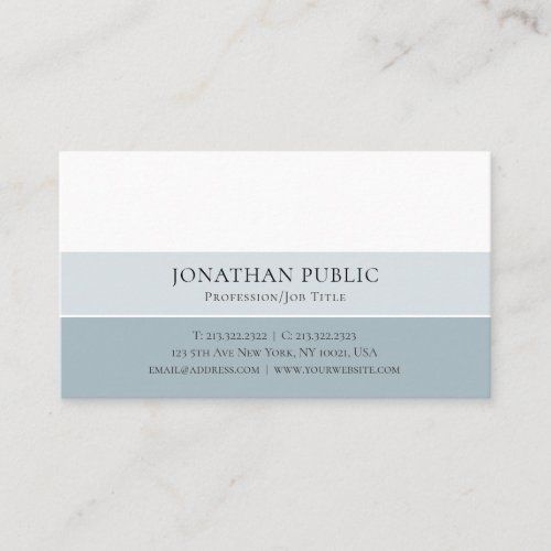Create Your Own Minimalistic Elegant Modern Design Business Card