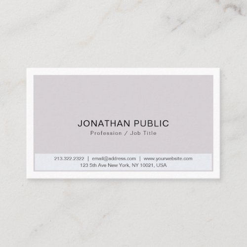 Create Your Own Minimalistic Modern Elegant Colors Business Card