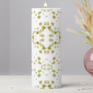 Create Your Own - Mirrored Bokeh on White Pillar Candle