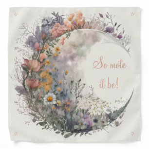 Create Your Own Misty Spring Floral Crescent Moon Bandana