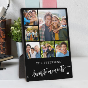 Create your own modern 6 photo collage keepsake plaque