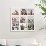 Create Your Own Modern 9 Photo Collage Square Faux Canvas Print<br><div class="desc">Create your own custom photo collage faux canvas print featuring 9 of your favorite pictures.</div>