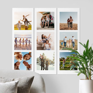 Create Your Own Modern 9 Photo Collage Triptych