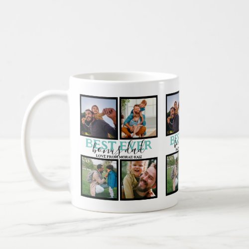Create your own Modern Bonus Dad 4 Photo Collage Coffee Mug
