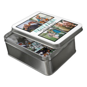 Create your own Modern Bonus Dad 4 Photo Collage Jigsaw Puzzle