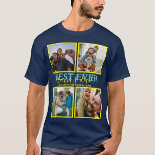 Create your own Modern Bonus Dad 4 Photo Collage T-Shirt