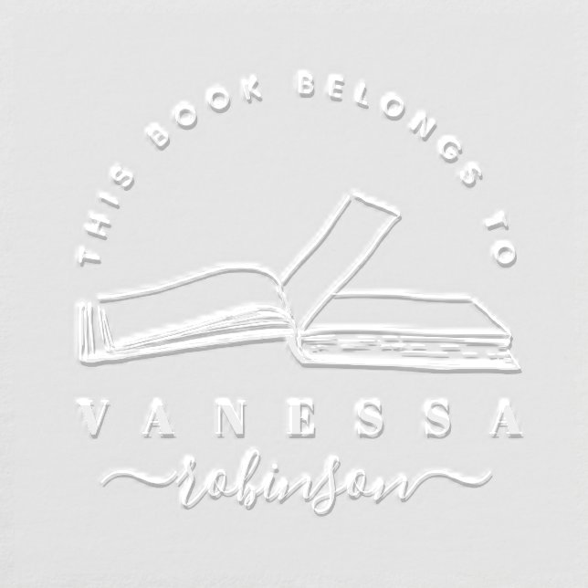 Create Your Own Modern Book Custom Library Embosser (Design)