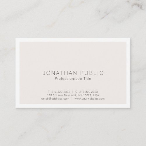 Create Your Own Modern Chic Simple Template Business Card