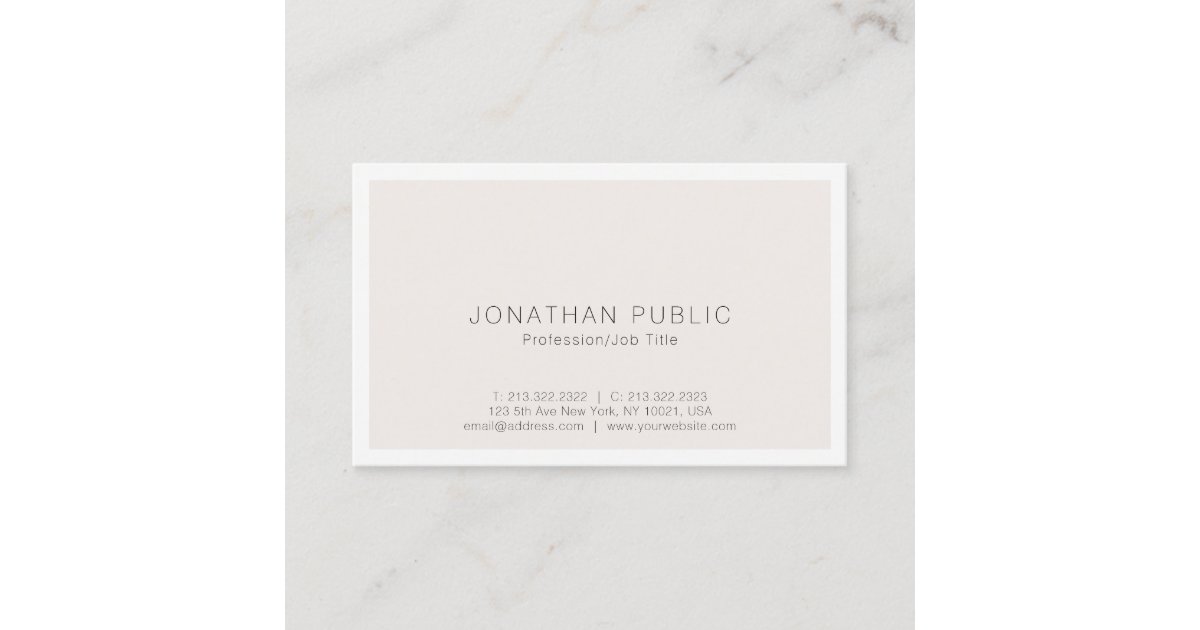 Create Your Own Modern Chic Simple Template Business Card | Zazzle