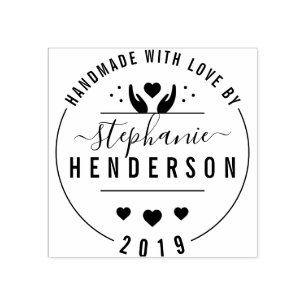 Create Your Own Modern Craft "Handmade With Love" Rubber Stamp