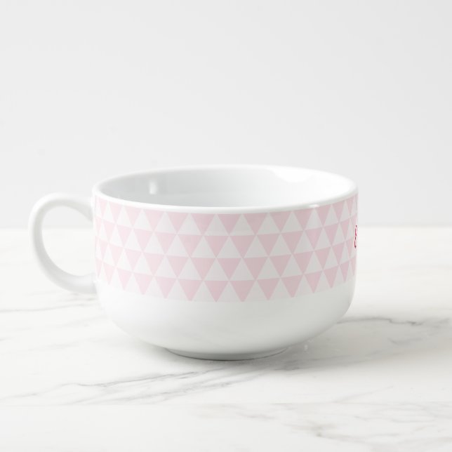 Create Your Own Modern Custom Name Ceramic Cereal Soup Mug (Right)
