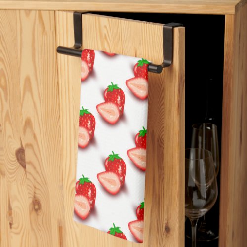 Create Your Own Modern Design Strawberry Template Kitchen Towel