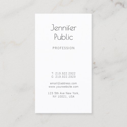 Create Your Own Modern Elegant Design Sleek Plain Business Card