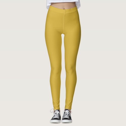 Create Your Own Modern Elegant Gold Color Chic Leggings
