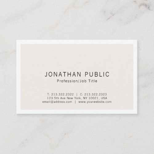 Create Your Own Modern Elegant Minimalist Design Business Card