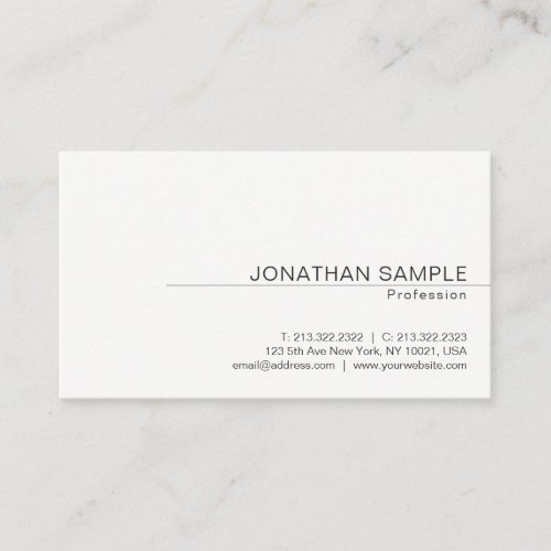 Create Your Own Modern Elegant Simple Plain Business Card