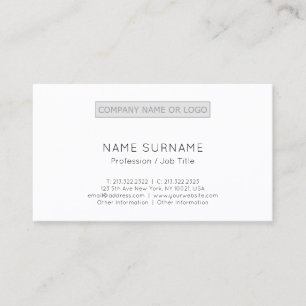 Create Your Own Modern Elegant Simple Template Business Card