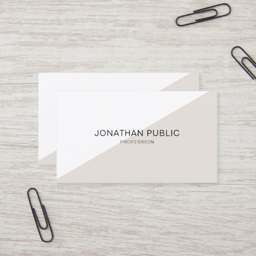 Create Your Own Modern Elegant Sleek Plain Business Card