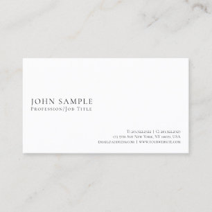 Create Your Own Modern Elegant White Minimalistic Business Card