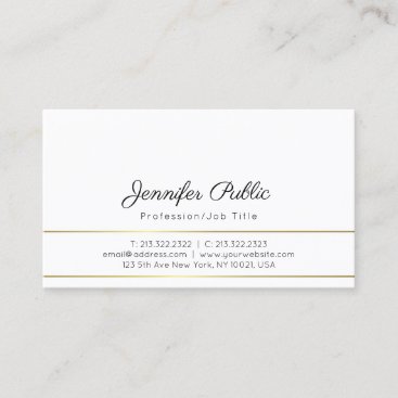 Create Your Own Modern Elegant White Minimalistic Business Card
