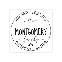 Create Your Own Modern Family Name Return Address