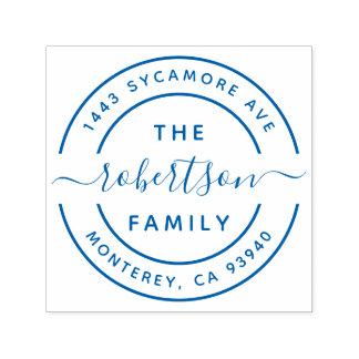 Create Your Own Modern Family Name Return Address Self-inking Stamp