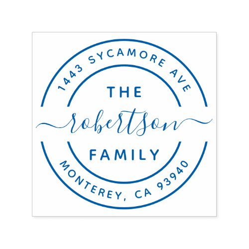 Create Your Own Modern Family Name Return Address Self-inking Stamp