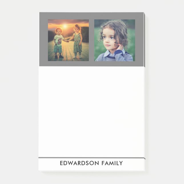 Create your own modern family photo collage post-i post-it notes (Front)