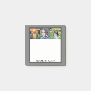 Create your own modern family photo collage post-it notes
