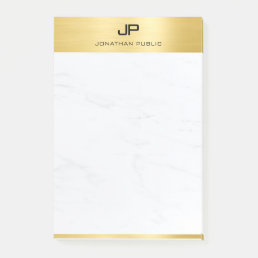 Create Your Own Modern Gold Marble Template Post-it Notes