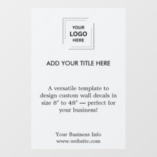 Create Your Own Modern Gray Business Logo Wall  Wall Decal
