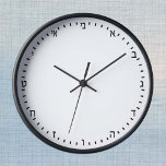 Create Your Own Modern Hebrew Clock, Personalized Clock<br><div class="desc">Wall Clock (HEBREW Numerals): Create Your Own - personalized professional branded item with custom logo / photo and easy further adjustments by adding text,  background colors or more images. Simple way to personalize your business,  create cool gifts for your family & friends for every occasion.</div>