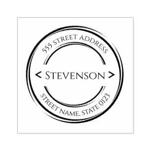 Create your own modern last name rubber stamp