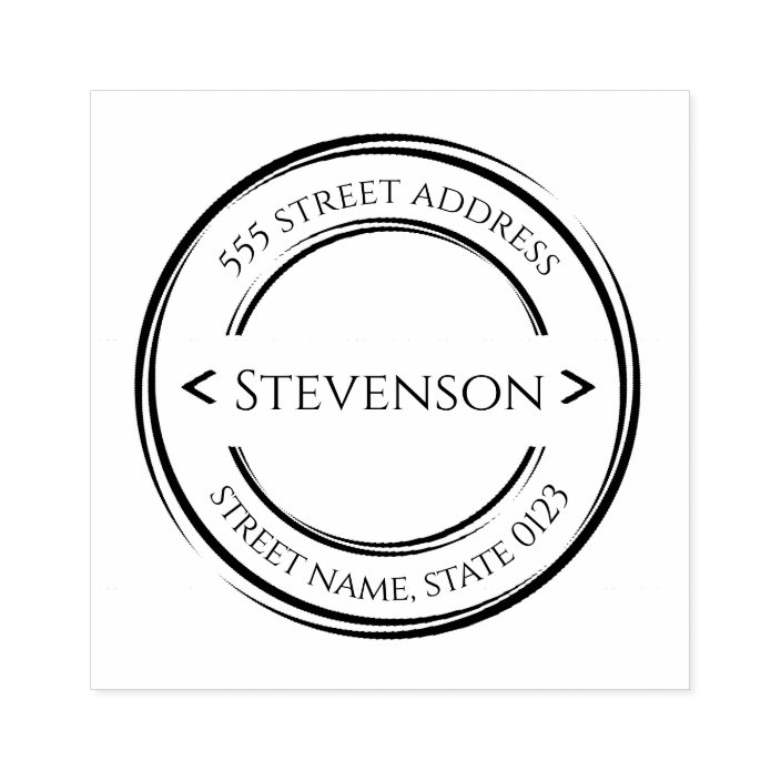 Create your own modern last name rubber stamp