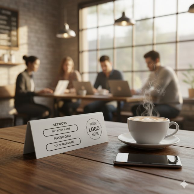 Create Your Own Modern Logo Wifi Password Network Table Tent (Creator Uploaded)