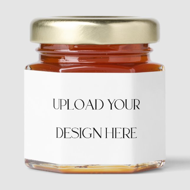 Create Your Own Modern Minimalist Baby Shower Honey Jar Favors (Front)