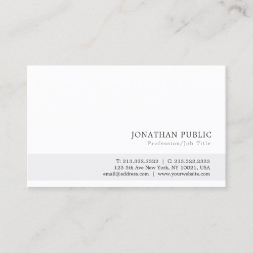 Create Your Own Modern Minimalist Classy Design Business Card