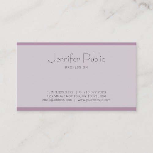 Create Your Own Modern Minimalist Elegant Template Business Card