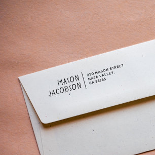 Create Your Own Modern Minimalist Return Address Self-inking Stamp