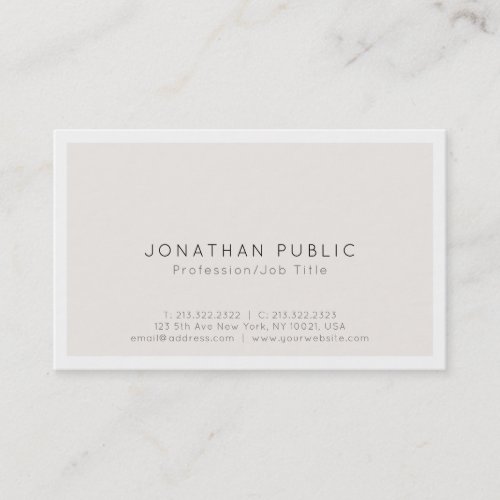 Create Your Own Modern Minimalistic Classy Design Business Card