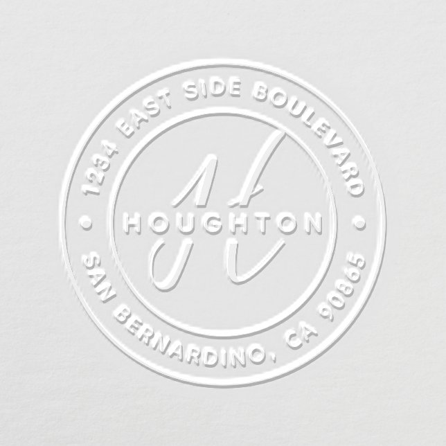 Create Your Own Modern Monogram Return Address Embosser (Design)