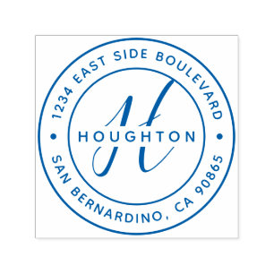 Create Your Own Modern Monogram Return Address Self-inking Stamp